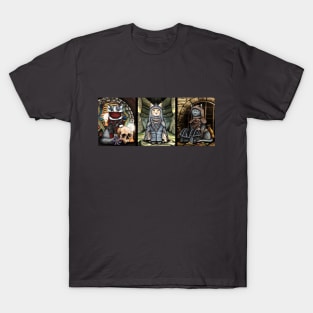 Fantasy Cat Triptych T-Shirt